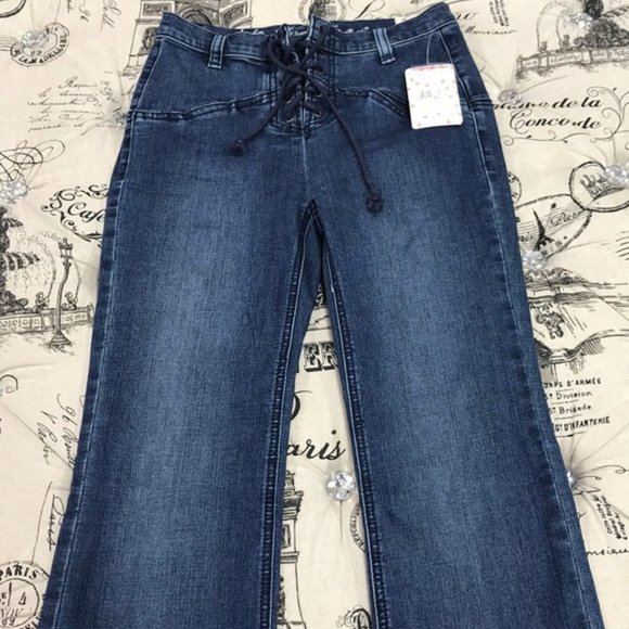 Free People Eva Lace-Up Bootcut Jeans - Picture 3 of 5